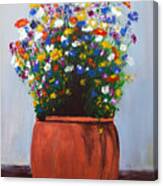 Impressionist Wildflower Garden Painting A103017 Canvas Print