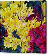 Decorative Mixed Media Floral A3117 Canvas Print