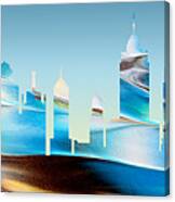 Decorative Skyline Abstract New York P1015b Canvas Print