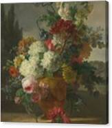 Delfshaven Still Life Of Flowers In A Vase Canvas Print