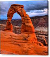Delicate Sunset Arch Canvas Print
