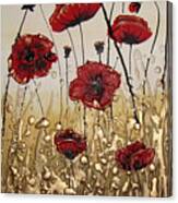 Delightful Red Poppies Canvas Print