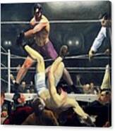 Dempsey And Firpo Canvas Print