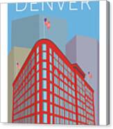 Denver Brown Palace/blue Canvas Print