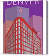 Denver Brown Palace/purple Canvas Print
