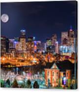 Denver Moon Canvas Print