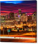 Denver Skyline Sunrise Canvas Print