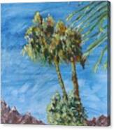Desert Palms 4 Canvas Print