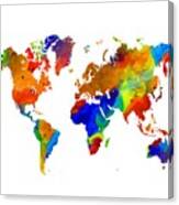 Design 33 Colorful Worldmap Canvas Print