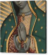 Detail Of The Virgin Of Guadalupe Oil On Copper Canvas Print