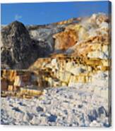 Devils Thumb Formation Mammoth Hot Springs Yellowstone National Park Canvas Print