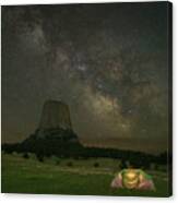 Devil's Tower Under The Milky Way Canvas Print