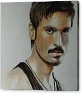 Dhanush Popular Indian Singer Canvas Print