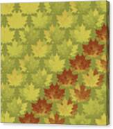 Diagonal Leaf Pattern Canvas Print