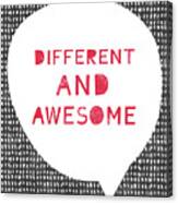 Different And Awesome Red- Art By Linda Woods Canvas Print