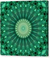 Digital Green Mandala Canvas Print