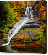 Dingmans Falls In Autumn 1 Canvas Print
