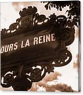 Distressed Parisian Street Sign Canvas Print