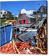 Dockside Peggys Cove Canvas Print