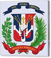 Dominican Republic Coat Of Arms Canvas Print