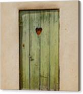 Door With Heart In Ancy Canvas Print