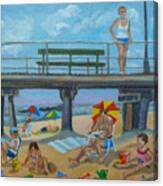 Down By The Seashore In Ocean Grove, N.j. Canvas Print