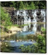 Downstream From Devils Den Dam Canvas Print