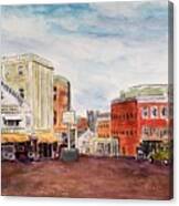 Downtown Amesbury Ma Circa 1920 Canvas Print