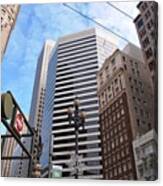 Downtown San Francisco Intersection Looking Up Canvas Print