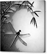 Dragonfly In Ink Canvas Print