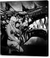 Dragon's Bane Bw Canvas Print