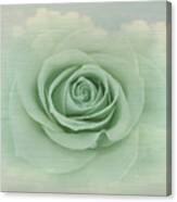 Dreamy Vintage Floating Rose Canvas Print