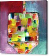 Dreidel Of Many Colors- Art By Linda Woods Canvas Print