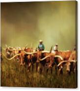 Driving The Herd Canvas Print