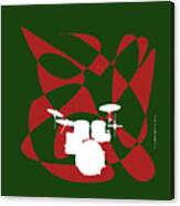 Drums In Green Strife Canvas Print