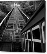 The Duchesne Incline - Pittsburgh - Black And White Canvas Print