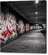 Dupont Underground Tunnel Graffiti Canvas Print