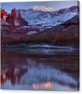 Dusk At Fisher Towers Canvas Print