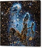 Eagle Nebula Pillars Of Creation - Infrared Canvas Print