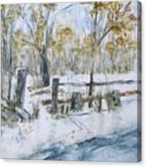 Early Spring Snow Canvas Print