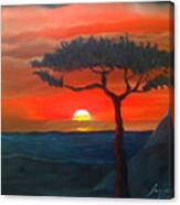 East African Sunset Canvas Print