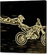 Easy Biker Gold Canvas Print