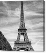 Eiffel Tower - Black And White Canvas Print