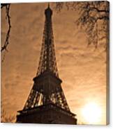 Eiffel Tower Sunset Canvas Print