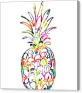 Electric Pineapple - Art By Linda Woods Canvas Print
