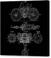 Electrical Bicycle Patent Drawing 3a Canvas Print