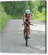 Eleonore Cycling Along Road Coasting Canvas Print