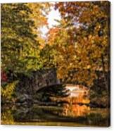 Elizabeth Park Bridge In Autumn Canvas Print