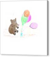 Ellie And Balloons Canvas Print