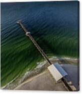 Emerald Waters At The Gulf State Pier Canvas Print